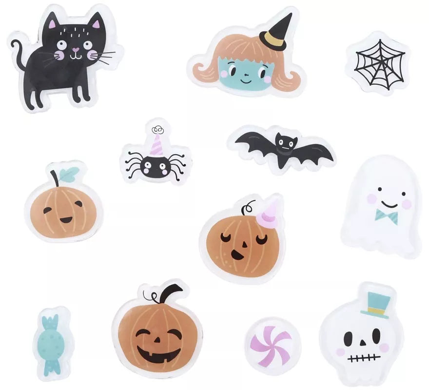 Translation missing: de.12 Pegatinas de Gel Calabazas y Fantasmas modelos surtidos