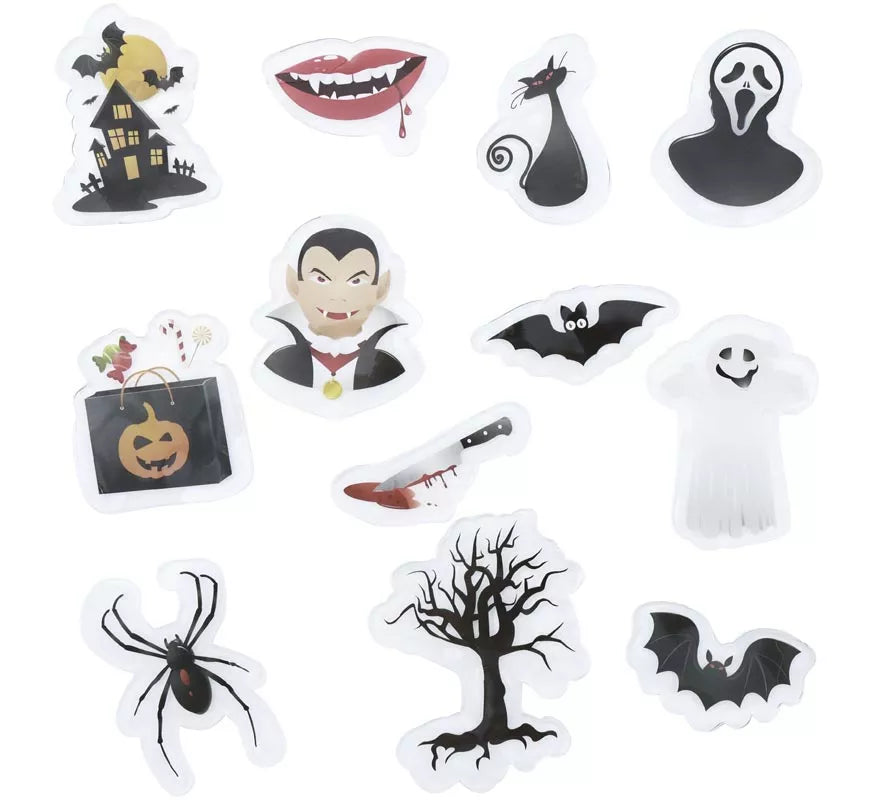 Translation missing: de.12 Pegatinas de Gel Drácula y Fantasma modelos surtidos