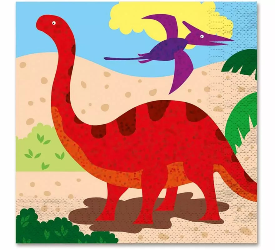 Translation missing: de.12 Servilletas de Dinosaurios de 33x33