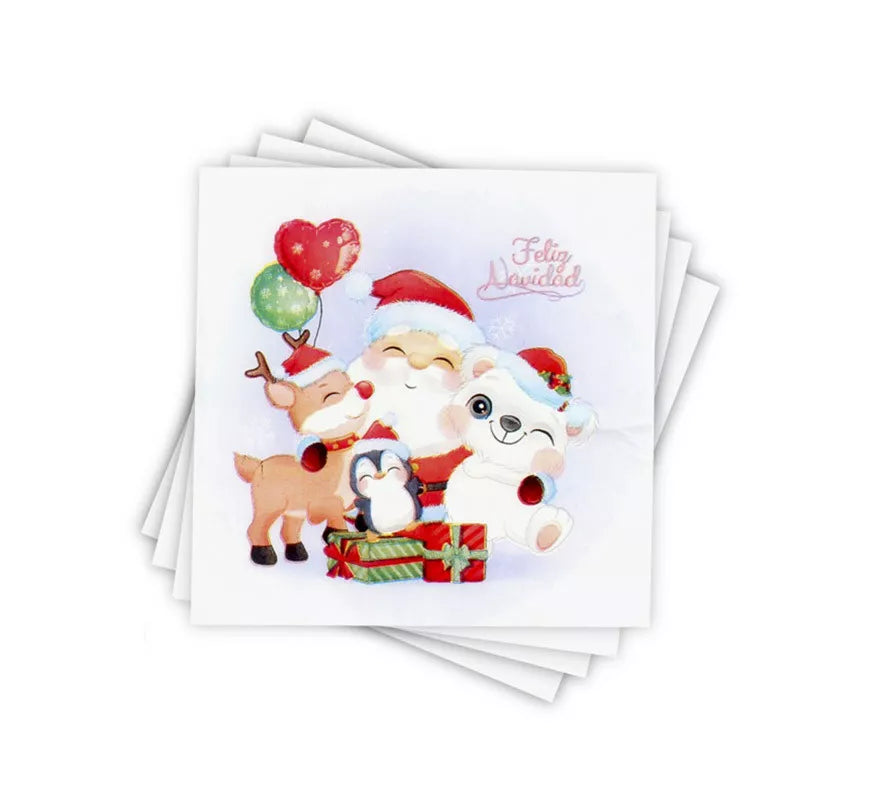 Translation missing: de.12 Servilletas de papel para Navidad de Papá Noel