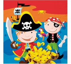 12 Servietten der Piraten 33x33 cm