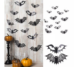 12 durchbrochene Fledermaus-Silhouetten