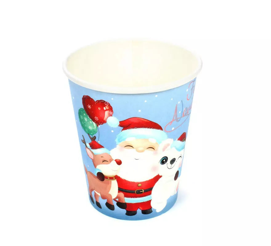 Translation missing: de.12 Vasos de papel para Navidad de Papá Noel de 270 ml