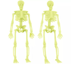 2 Leuchtskelette von 21x11 cm