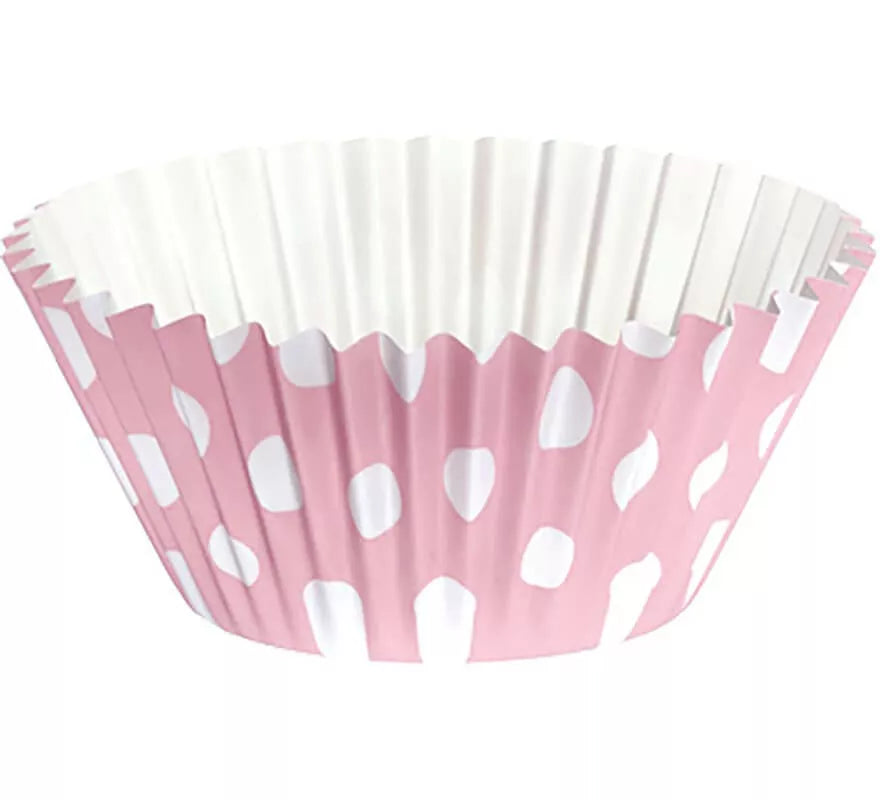 Translation missing: de.25 Recipientes para Cup Cake Rosas con Topos Blancos