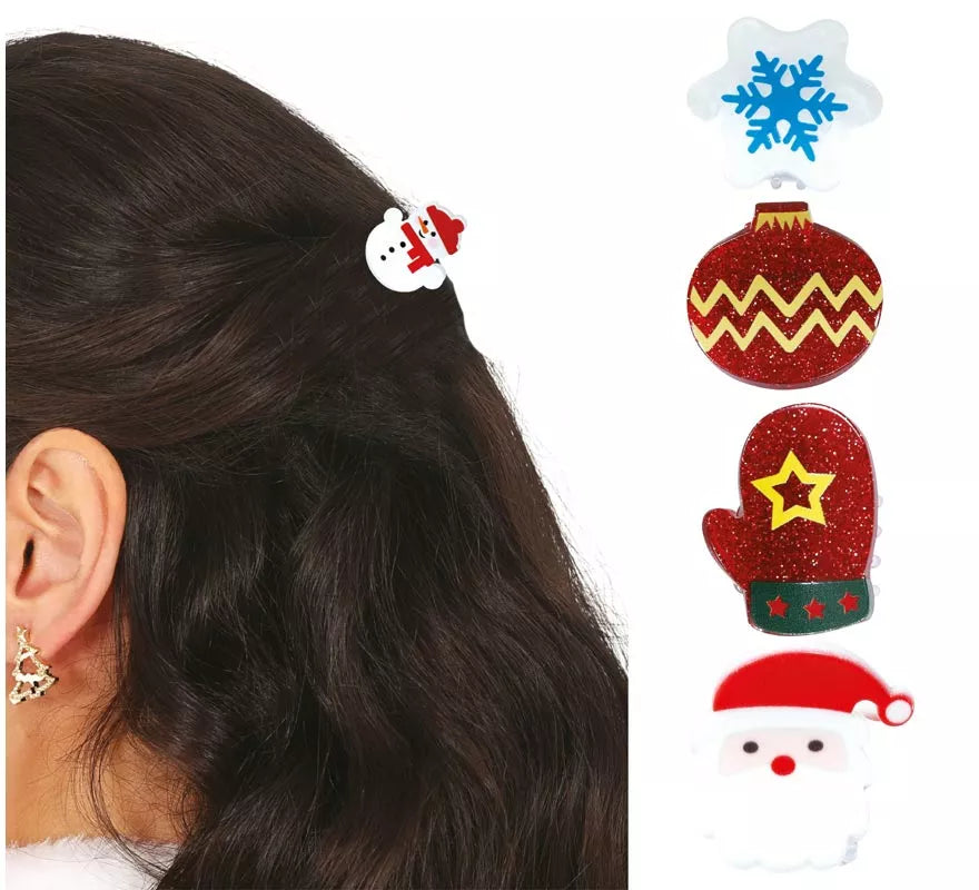 Translation missing: de.5 Pinzas de Navidad para el Pelo de 2,5 cm