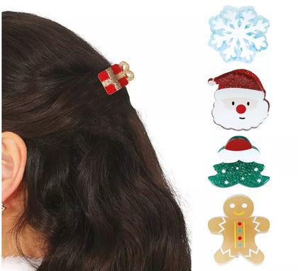 5 Pinzas de Navidad para el Pelo de 3 cm