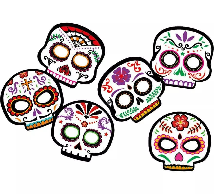 Translation missing: de.6 Máscaras del Día de los Muertos de cartón