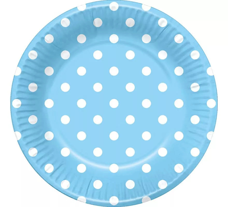 Translation missing: de.6 Platos Celestes con Topos Blancos de 22 cm