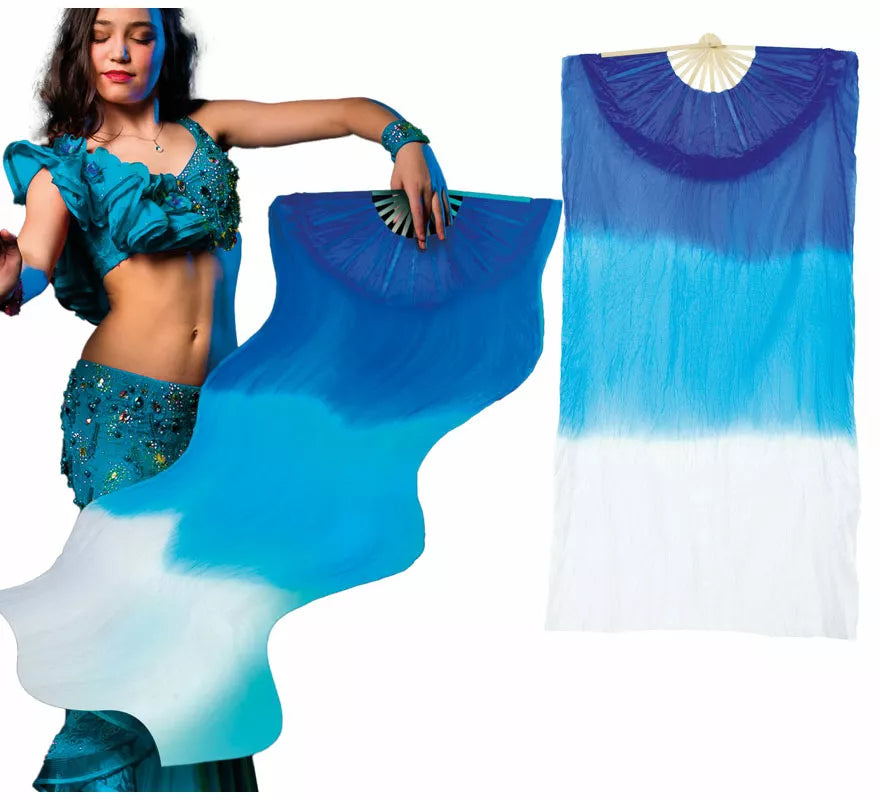 Translation missing: de.Abanico azul y blanco largo de 60x140 cm