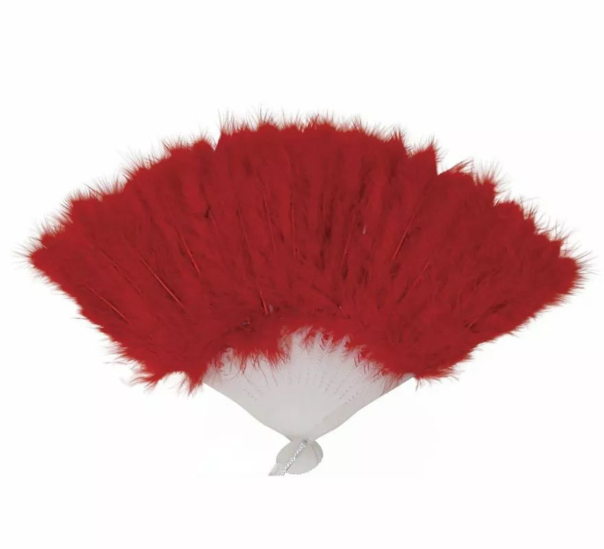 Abanico con Plumas de 16 Palas en varios colores
