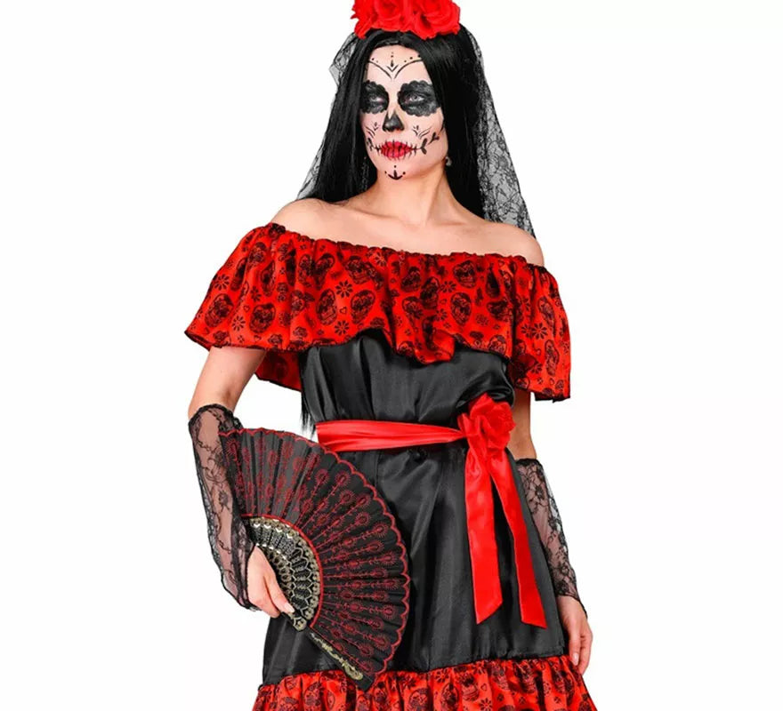 Translation missing: de.Abanico Gótico rojo y negro