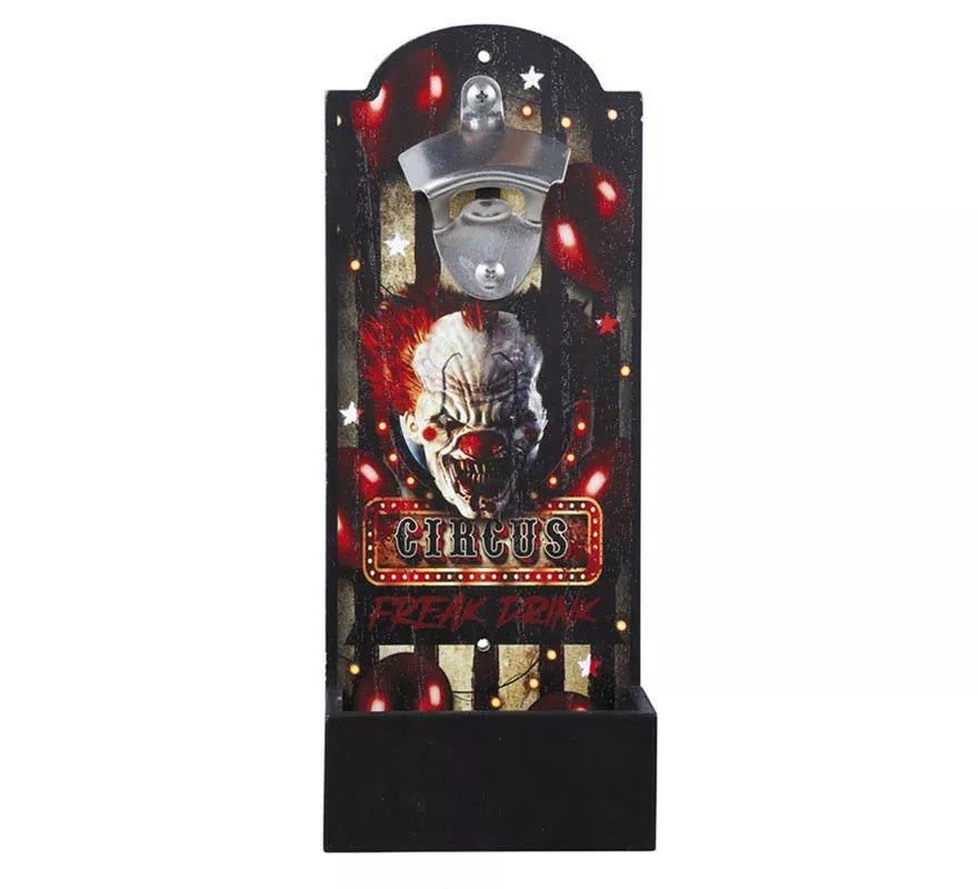 Abrebotellas Circus de Madera para pared de 30x12 cm