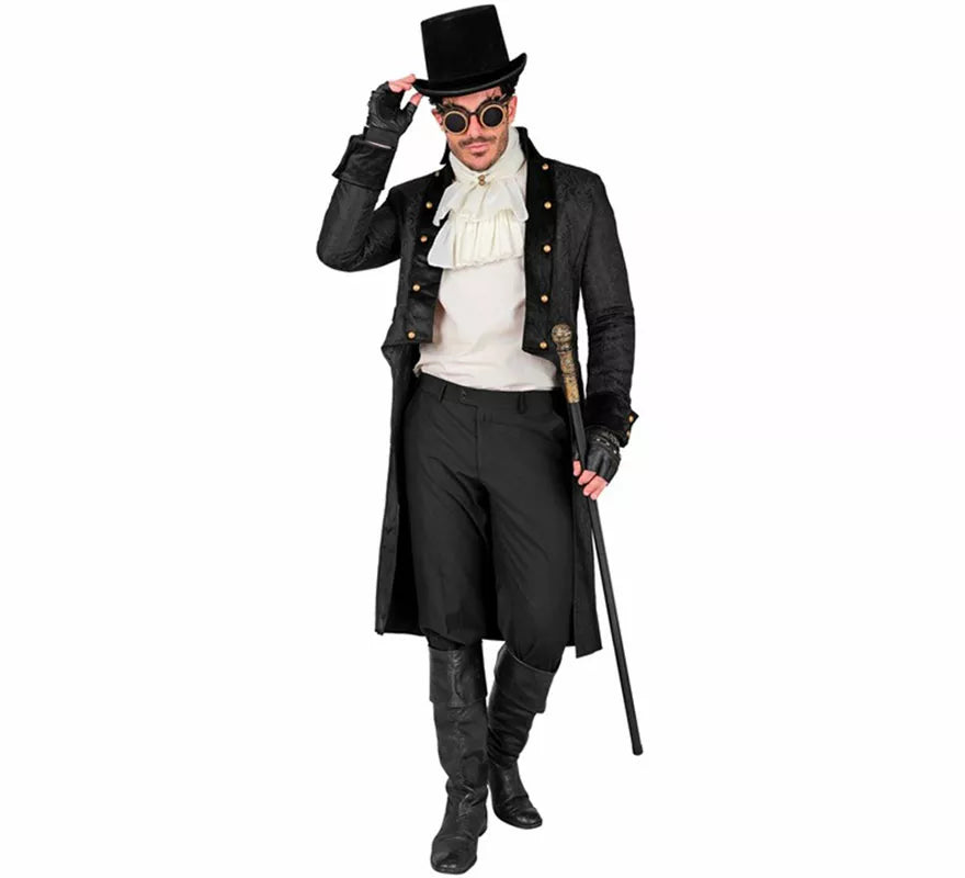 Translation missing: de.Abrigo Victoriano negro para hombre