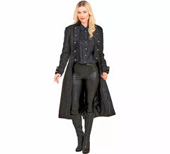 Schwarzer Viktorianischer Mantel für Damen