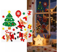 Gelkleber mit Weihnachtsfiguren von 20x25 cm