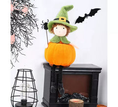 Sitzende Kürbispuppe Ornament 16 cm