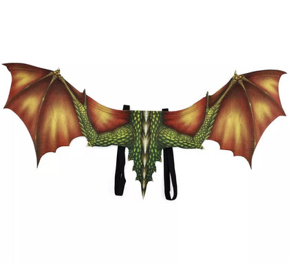 Alas de Dragón verde de 92x34 cm