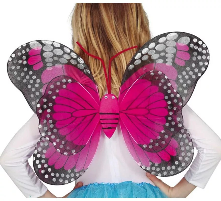 Translation missing: de.Alas de Mariposa Fucsia y Negro de 50x39 cm