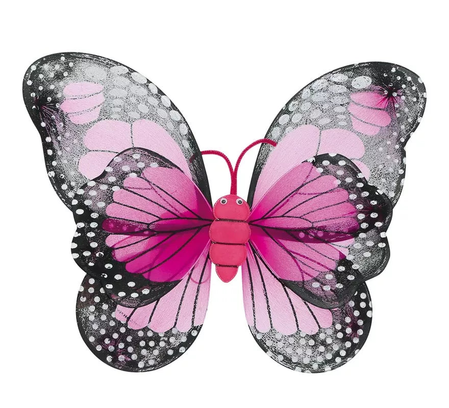 Translation missing: de.Alas de Mariposa Fucsia y Negro de 50x39 cm