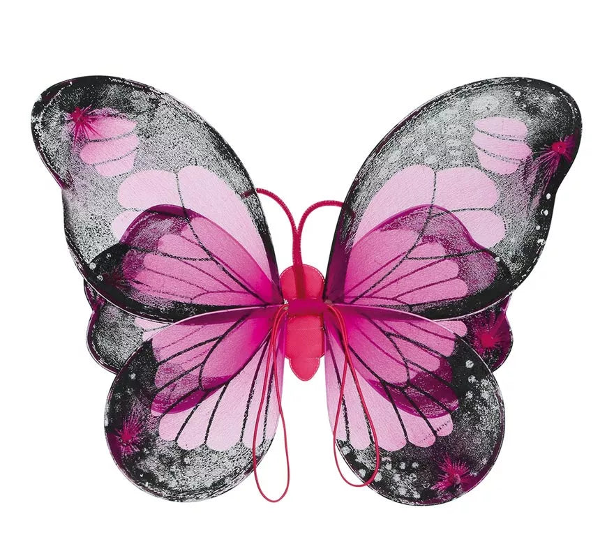 Translation missing: de.Alas de Mariposa Fucsia y Negro de 50x39 cm