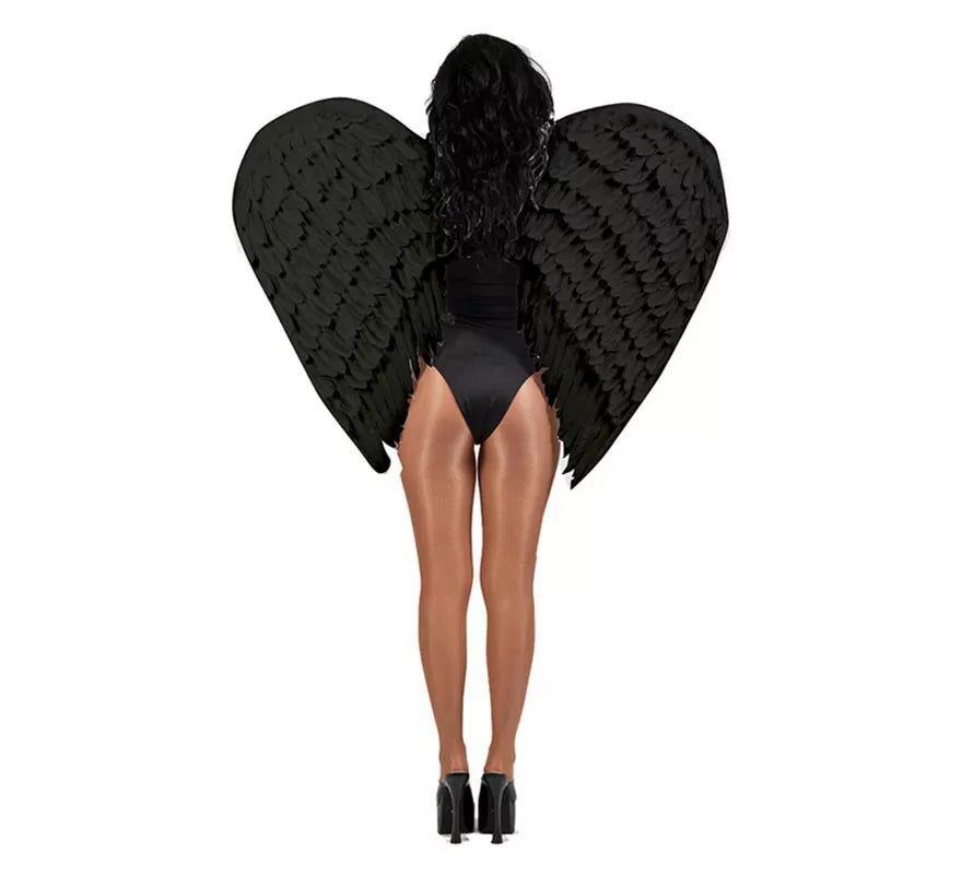 Translation missing: de.Alas Gigantes Plumas Negras 100X80 cm