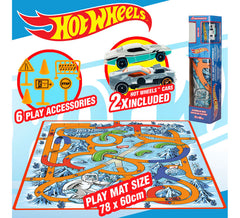 Wheels Spielmatte (80 x 60 cm) mit 2 Autos und Schildern
