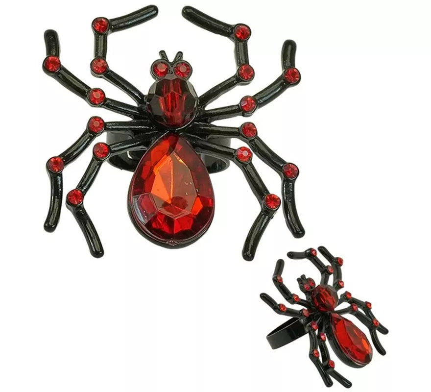 Translation missing: de.Anillo Araña con Gema y Diamantes rojos