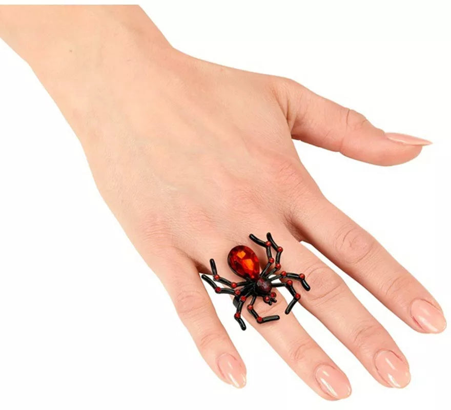 Translation missing: de.Anillo Araña con Gema y Diamantes rojos