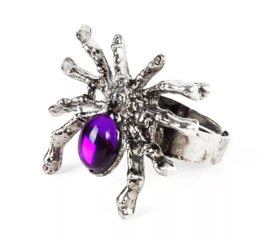 Translation missing: de.Anillo Araña piedra morada de metal