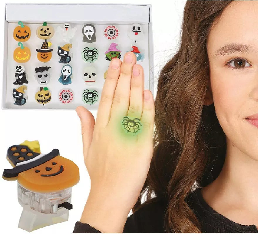 Translation missing: es.Anillo con LED de Halloween modelos surtido de 3 cm