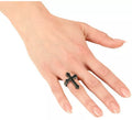 Anillo Cruz negra