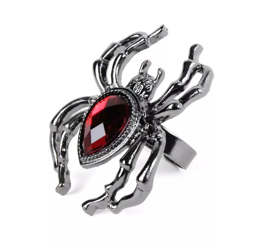 Translation missing: de.Anillo de Araña con rubí falso de metal