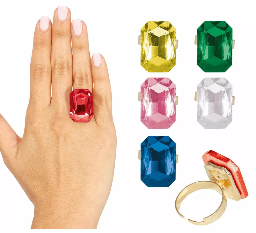 Translation missing: de.Anillo de imitación de Piedra Preciosa en colores surtidos