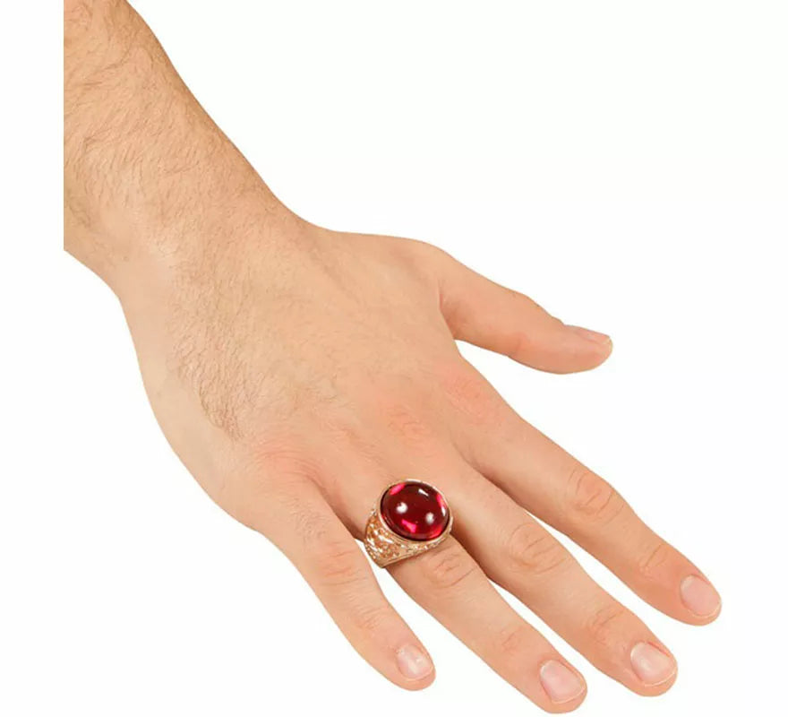 Translation missing: de.Anillo dorado con Gema roja