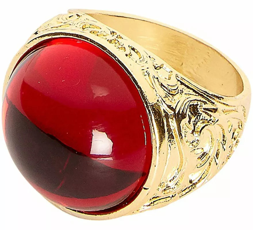 Translation missing: es.Anillo dorado con Gema roja