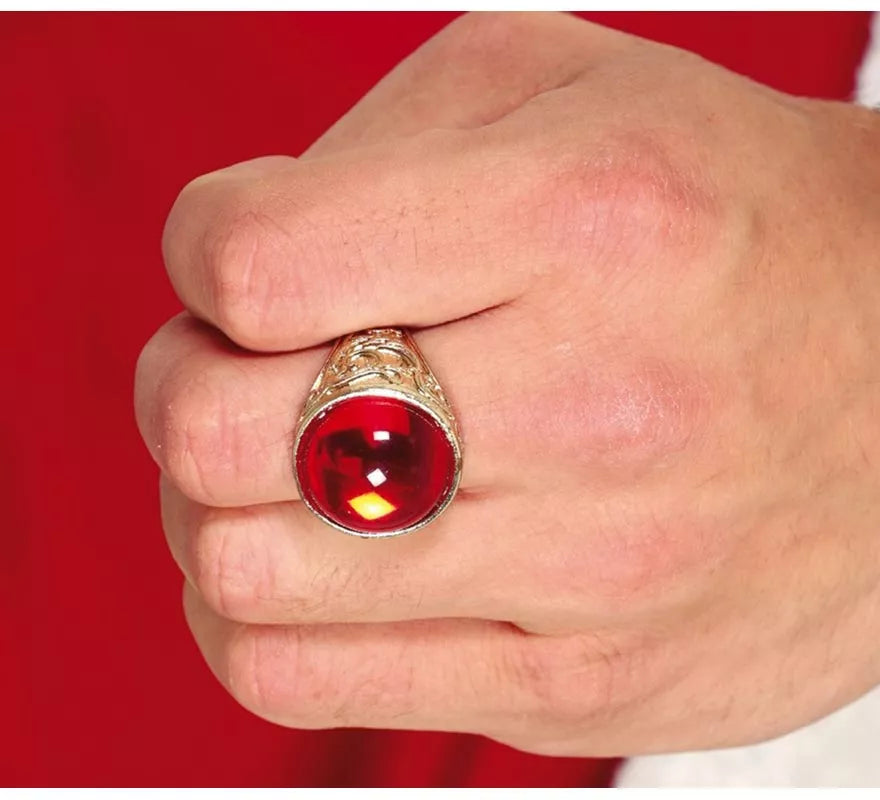 Translation missing: de.Anillo dorado con Rubí de plástico