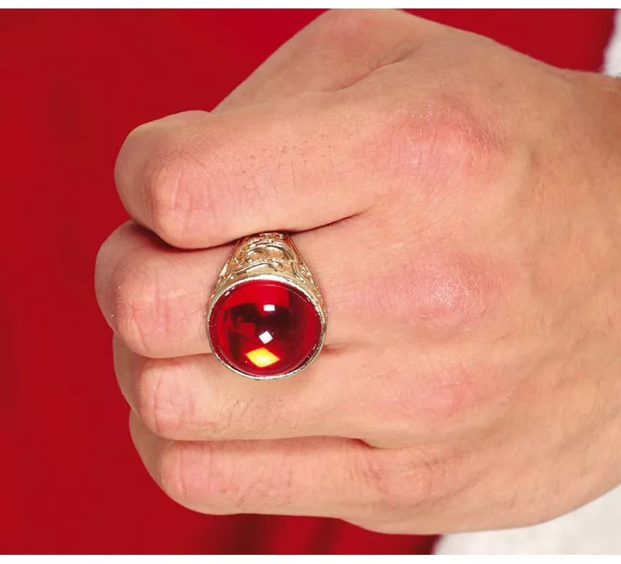 Translation missing: de.Anillo dorado con Rubí de plástico