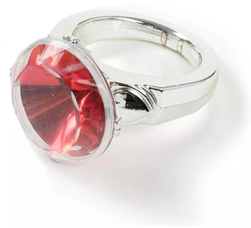 Translation missing: de.Anillo plateado con Diamante rojo