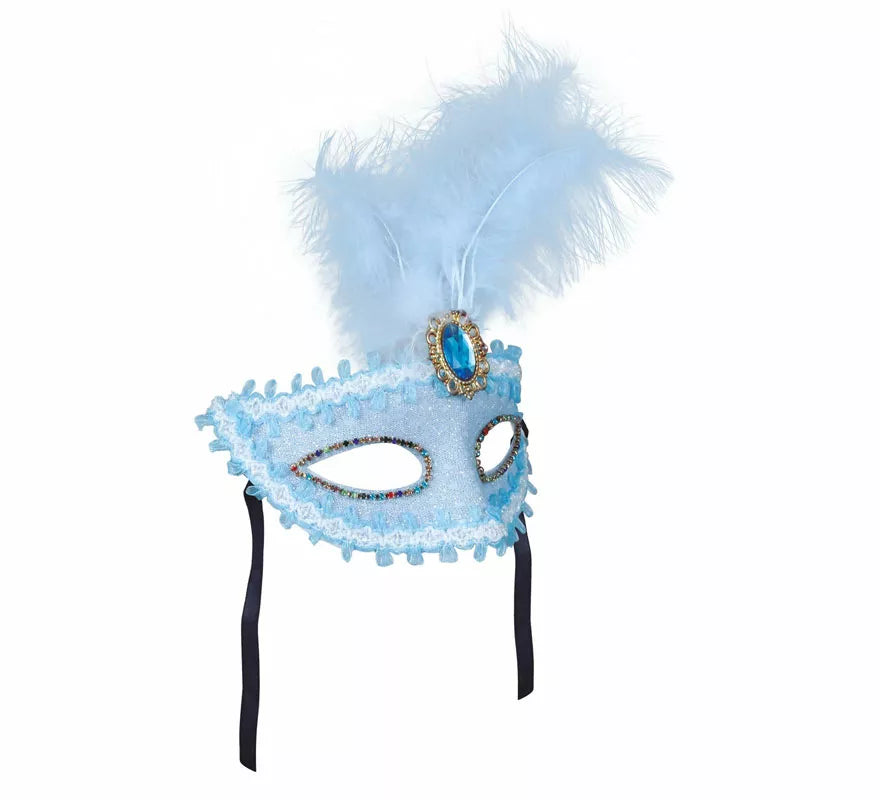 Translation missing: de.Antifaz Azul con Pluma