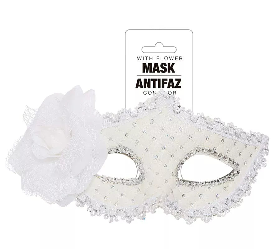 Translation missing: de.Antifaz Blanco con Flor