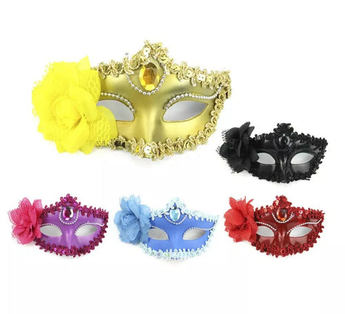 Antifaz Carnaval Flor y gema colores surtidos