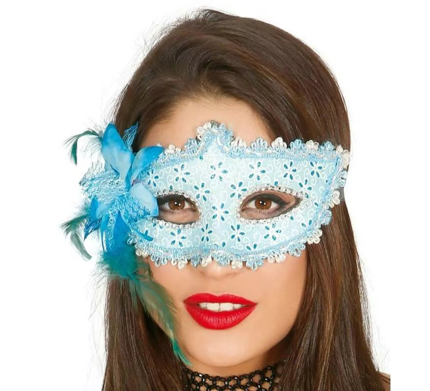 Translation missing: de.Antifaz con Flor azul