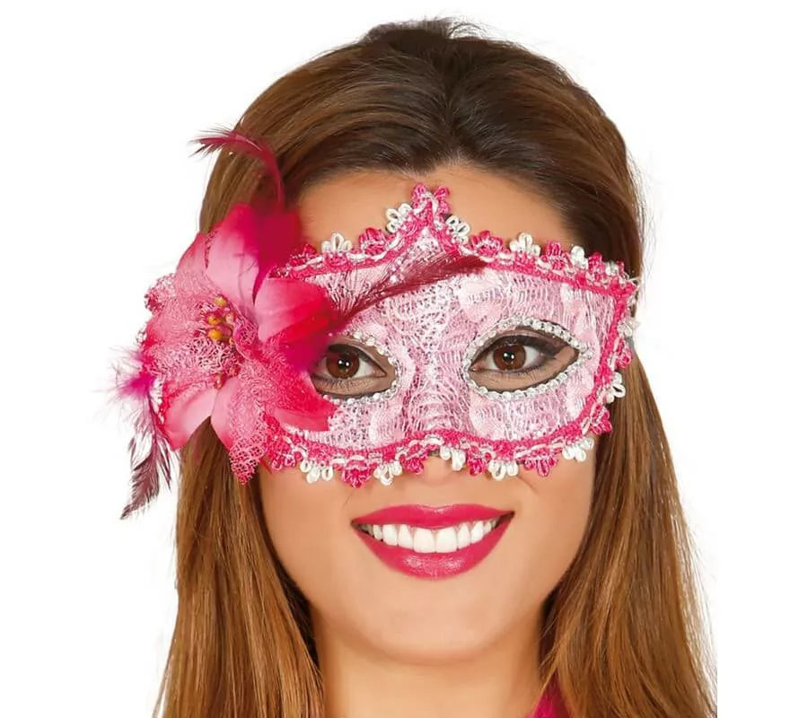 Translation missing: de.Antifaz con Flor rosa