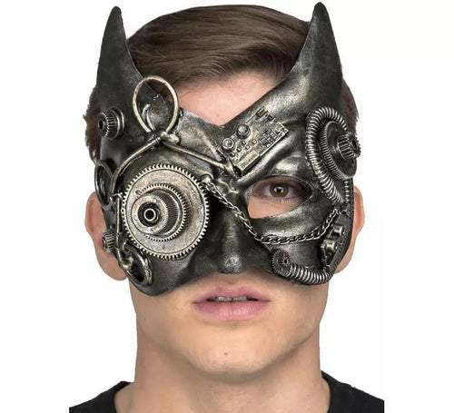 Antifaz con forma de Gato Steampunk