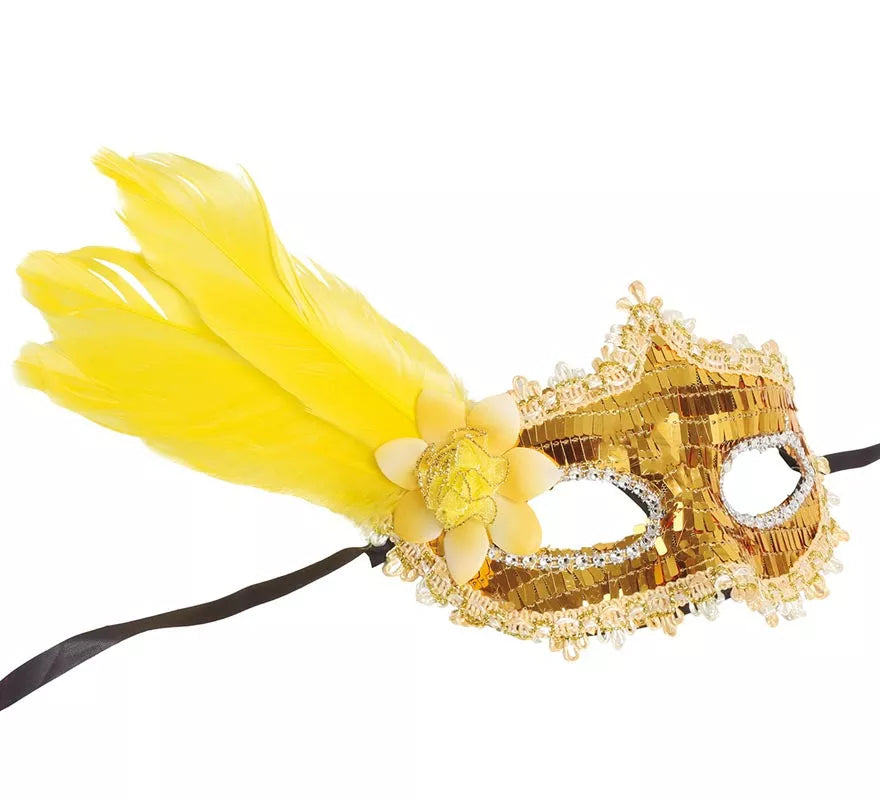 Translation missing: de.Antifaz con Pluma en Dos Colores