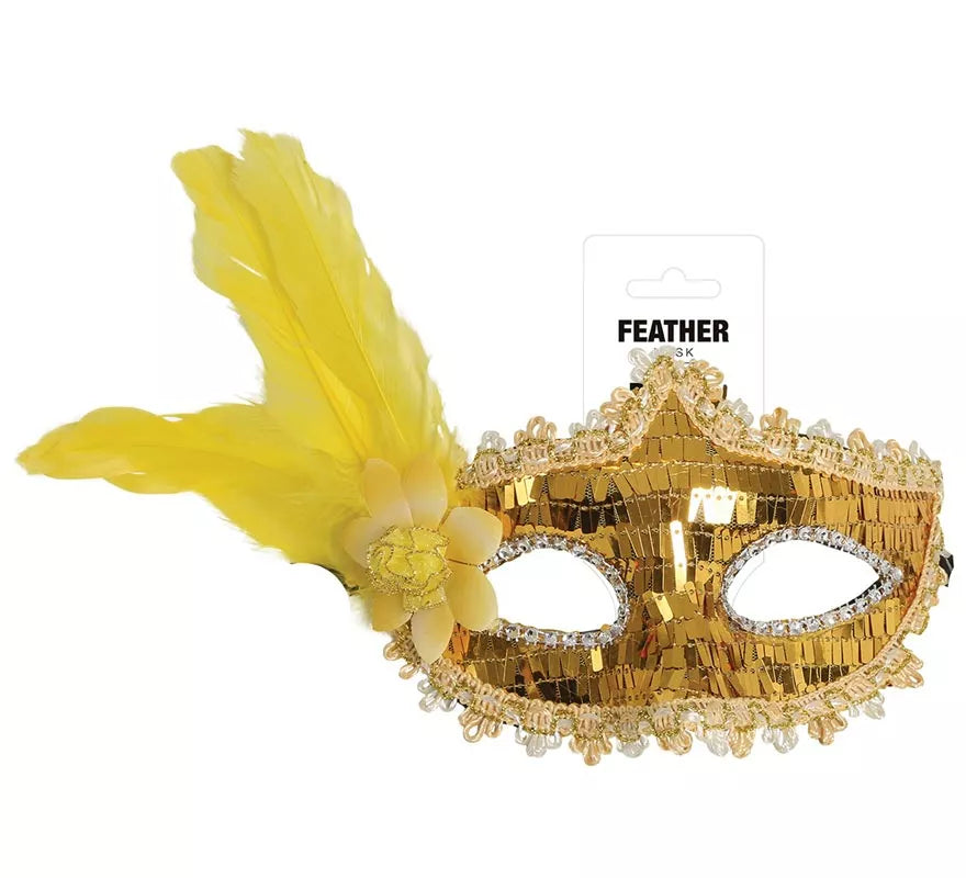 Translation missing: de.Antifaz con Pluma en Dos Colores
