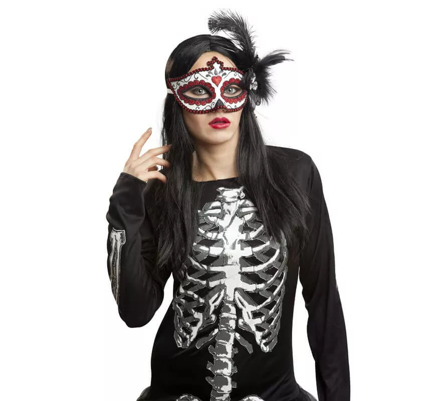 Translation missing: de.Antifaz de Catrina con Pluma negra