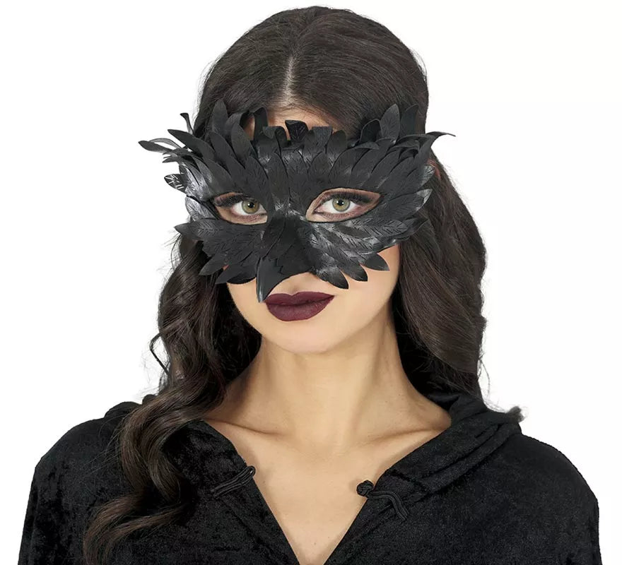 Translation missing: de.Antifaz de Plumas con Pico negro