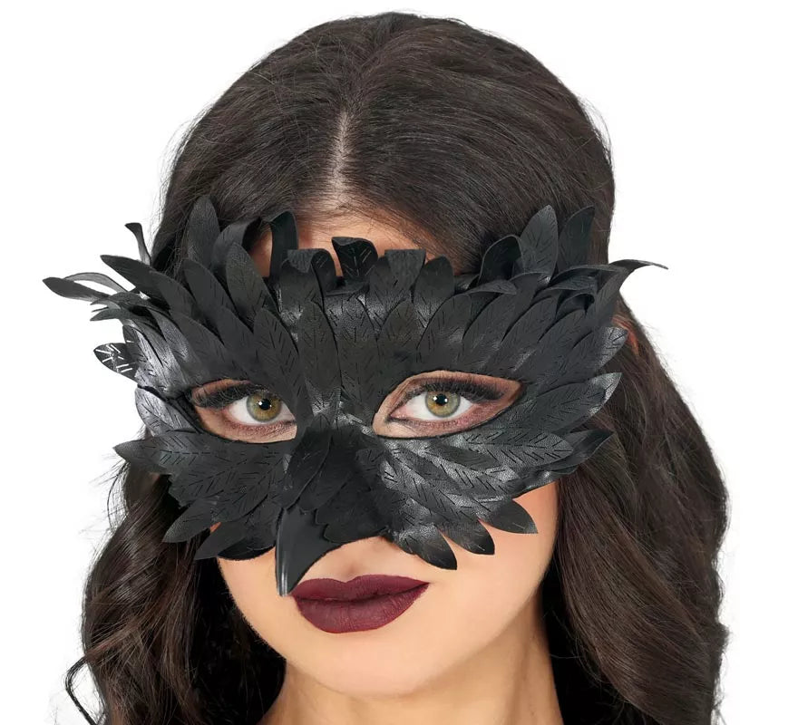 Translation missing: de.Antifaz de Plumas con Pico negro